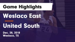 Weslaco East  vs United South  Game Highlights - Dec. 28, 2018