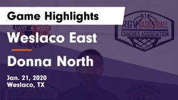 Weslaco East  vs Donna North  Game Highlights - Jan. 21, 2020
