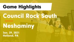 Council Rock South  vs Neshaminy  Game Highlights - Jan. 29, 2021