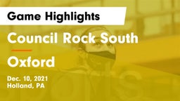 Council Rock South  vs Oxford  Game Highlights - Dec. 10, 2021