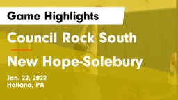 Council Rock South  vs New Hope-Solebury  Game Highlights - Jan. 22, 2022