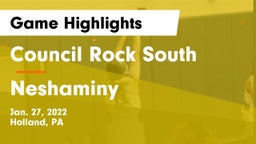Council Rock South  vs Neshaminy  Game Highlights - Jan. 27, 2022