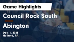 Council Rock South  vs Abington  Game Highlights - Dec. 1, 2023