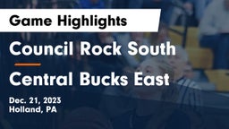 Council Rock South  vs Central Bucks East  Game Highlights - Dec. 21, 2023