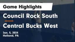 Council Rock South  vs Central Bucks West  Game Highlights - Jan. 5, 2024