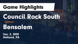 Council Rock South  vs Bensalem  Game Highlights - Jan. 3, 2020