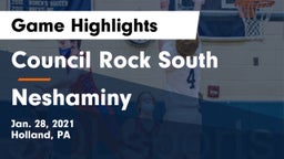 Council Rock South  vs Neshaminy  Game Highlights - Jan. 28, 2021