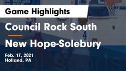 Council Rock South  vs New Hope-Solebury  Game Highlights - Feb. 17, 2021