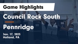 Council Rock South  vs Pennridge  Game Highlights - Jan. 17, 2023