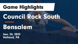 Council Rock South  vs Bensalem  Game Highlights - Jan. 24, 2023