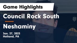 Council Rock South  vs Neshaminy  Game Highlights - Jan. 27, 2023