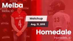 Matchup: Melba  vs. Homedale  2018