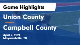 Union County  vs Campbell County  Game Highlights - April 9, 2024