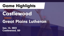 Castlewood  vs Great Plains Lutheran  Game Highlights - Jan. 13, 2022