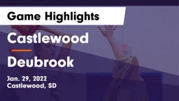 Castlewood  vs Deubrook  Game Highlights - Jan. 29, 2022