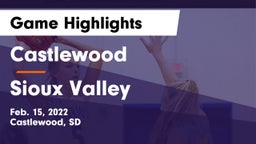 Castlewood  vs Sioux Valley  Game Highlights - Feb. 15, 2022