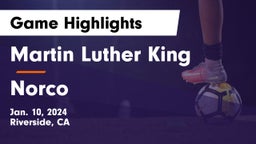Martin Luther King  vs Norco  Game Highlights - Jan. 10, 2024