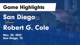 San Diego  vs Robert G. Cole  Game Highlights - Nov. 30, 2023