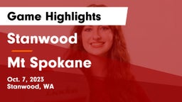 Stanwood  vs Mt Spokane Game Highlights - Oct. 7, 2023