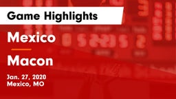 Mexico  vs Macon  Game Highlights - Jan. 27, 2020
