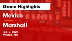 Mexico  vs Marshall  Game Highlights - Feb. 7, 2020