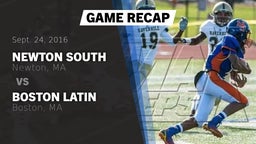 Recap: Newton South  vs. Boston Latin  2016