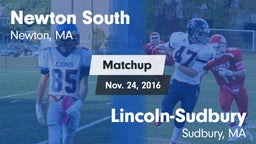 Matchup: Newton South High vs. Lincoln-Sudbury  2016