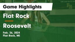 Flat Rock  vs Roosevelt  Game Highlights - Feb. 26, 2024