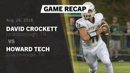 Recap: David Crockett  vs. Howard Tech  2016