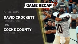 Recap: David Crockett  vs. Cocke County  2015