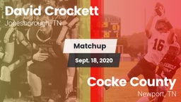 Matchup: David Crockett High vs. Cocke County  2020