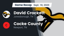 Recap: David Crockett  vs. Cocke County  2020