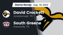 Recap: David Crockett  vs. South Greene  2023