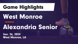 West Monroe  vs Alexandria Senior  Game Highlights - Jan. 26, 2024