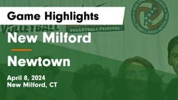 New Milford  vs Newtown  Game Highlights - April 8, 2024