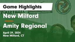 New Milford  vs Amity Regional  Game Highlights - April 29, 2024