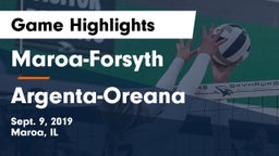 Maroa-Forsyth  vs Argenta-Oreana  Game Highlights - Sept. 9, 2019