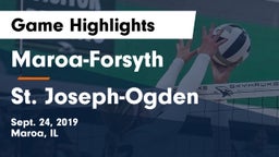 Maroa-Forsyth  vs St. Joseph-Ogden  Game Highlights - Sept. 24, 2019