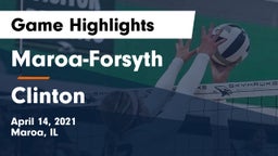 Maroa-Forsyth  vs Clinton Game Highlights - April 14, 2021