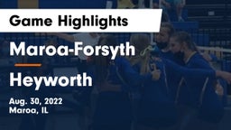 Maroa-Forsyth  vs Heyworth  Game Highlights - Aug. 30, 2022