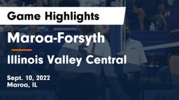 Maroa-Forsyth  vs Illinois Valley Central  Game Highlights - Sept. 10, 2022
