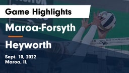 Maroa-Forsyth  vs Heyworth  Game Highlights - Sept. 10, 2022