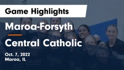 Maroa-Forsyth  vs Central Catholic  Game Highlights - Oct. 7, 2022