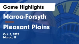 Maroa-Forsyth  vs Pleasant Plains  Game Highlights - Oct. 3, 2023