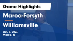 Maroa-Forsyth  vs Williamsville  Game Highlights - Oct. 5, 2023