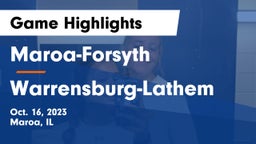 Maroa-Forsyth  vs Warrensburg-Lathem  Game Highlights - Oct. 16, 2023
