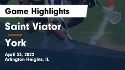Saint Viator  vs York  Game Highlights - April 23, 2022