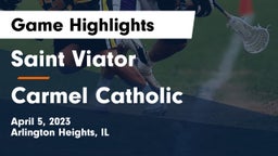Saint Viator  vs Carmel Catholic  Game Highlights - April 5, 2023