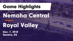 Nemaha Central  vs Royal Valley  Game Highlights - Dec. 7, 2018