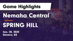 Nemaha Central  vs SPRING HILL  Game Highlights - Jan. 28, 2020